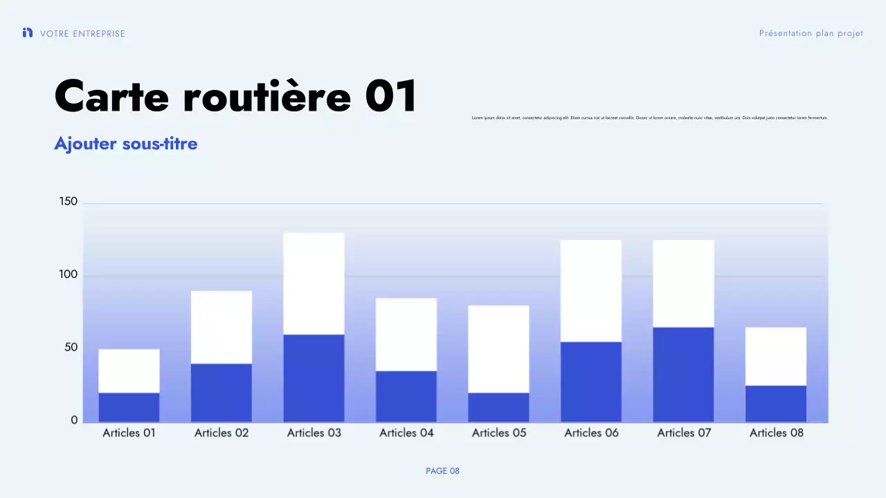 vert bleu moderne présentation de projet