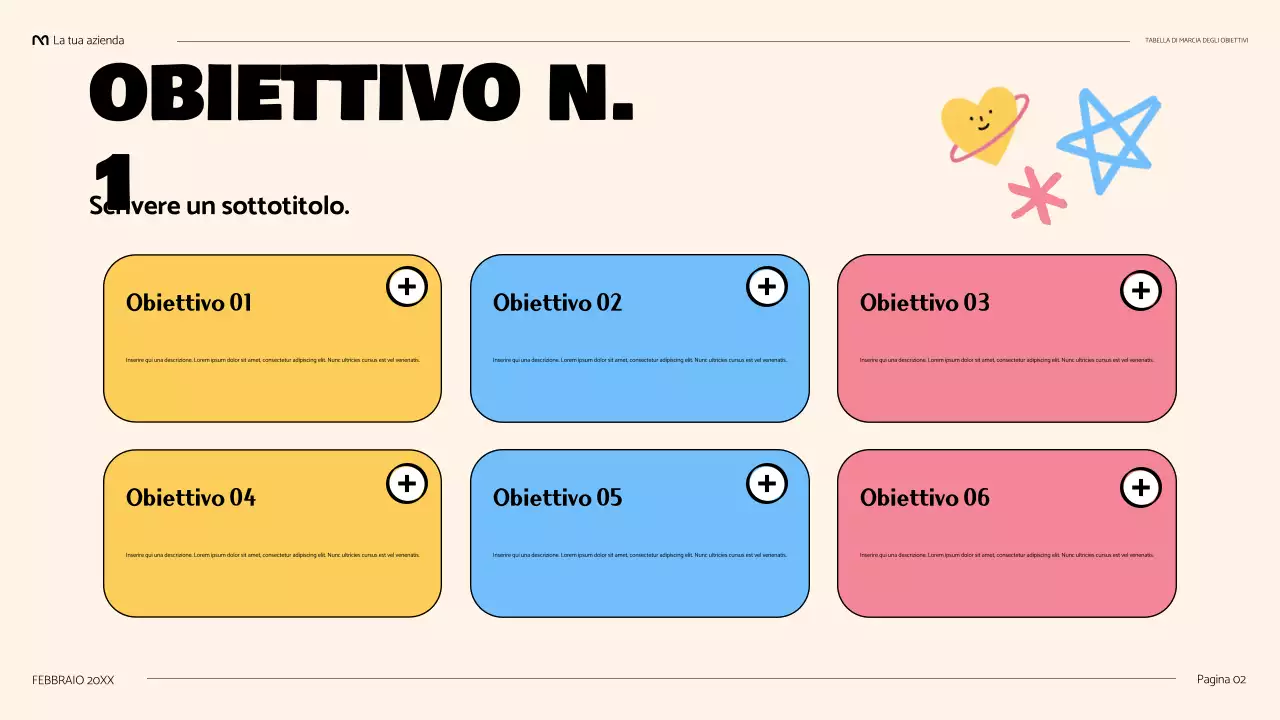 presentazione di una roadmap giocosa e simpatica