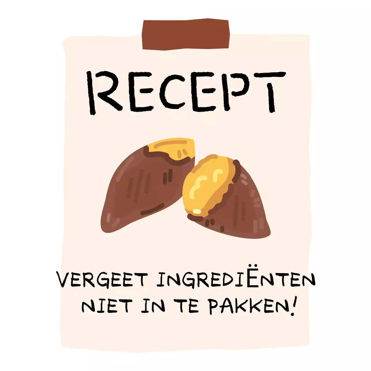 Beige eenvoudige kookinstructies