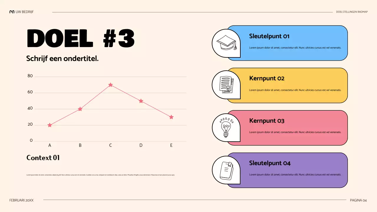 zwart leuke speelse roadmap presentatie