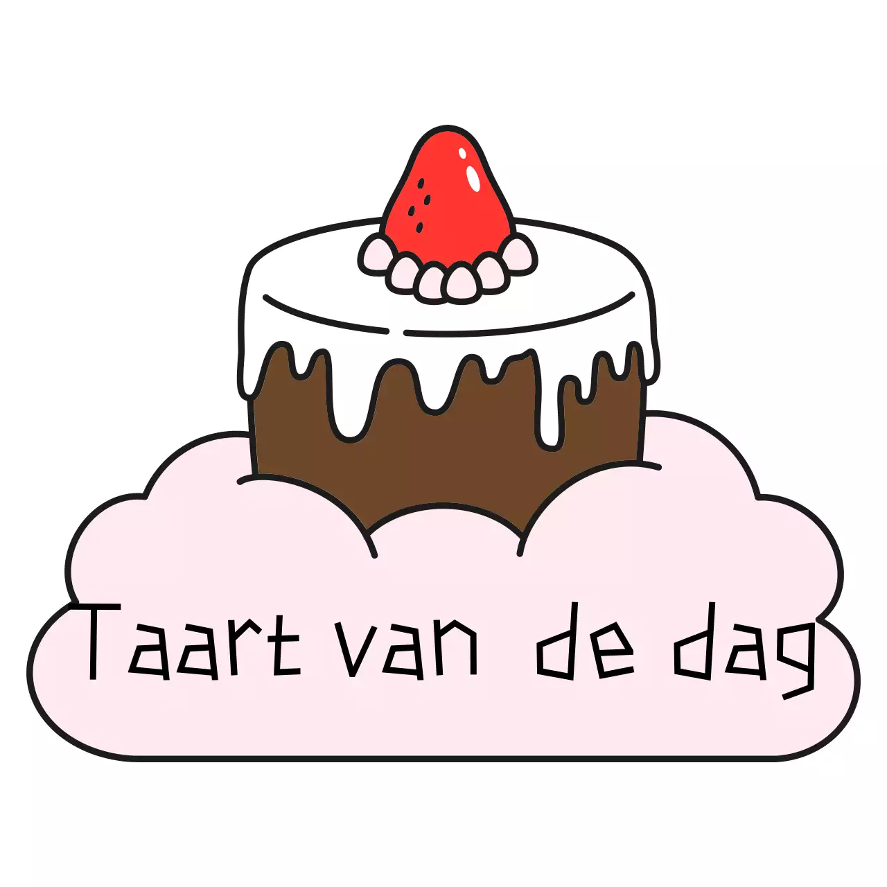 Roze Schattige Dessert Stickers