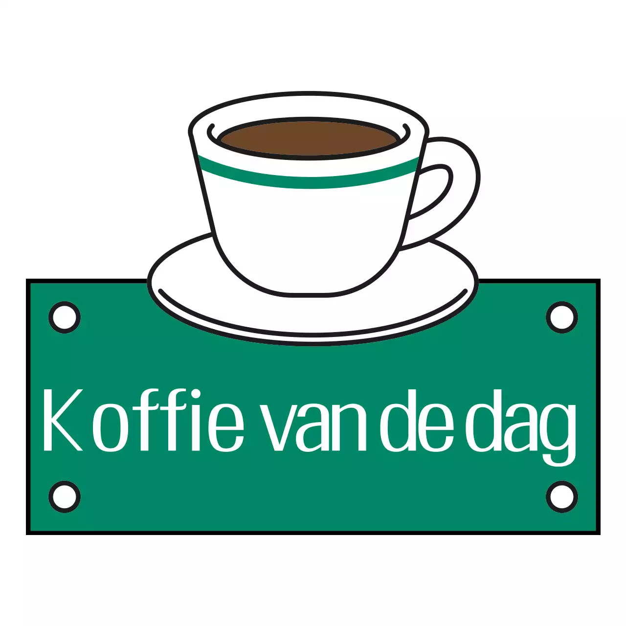 Promoot een eenvoudig café met een koffiekopje op een bord