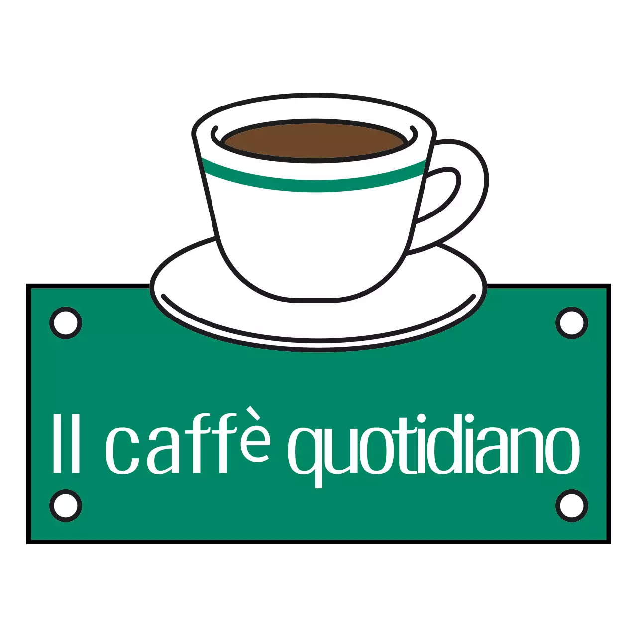 Promuovere un semplice caffè con una tazzina di caffè su un'insegna