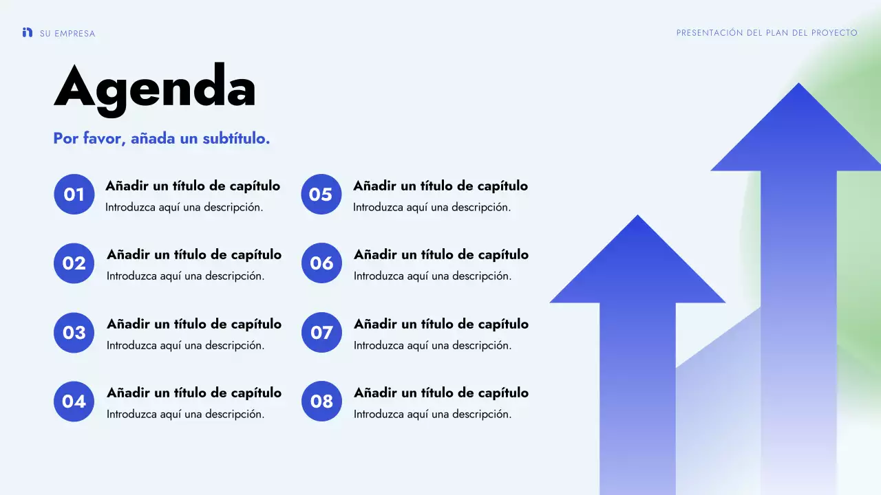 verde azul presentación de proyecto moderno
