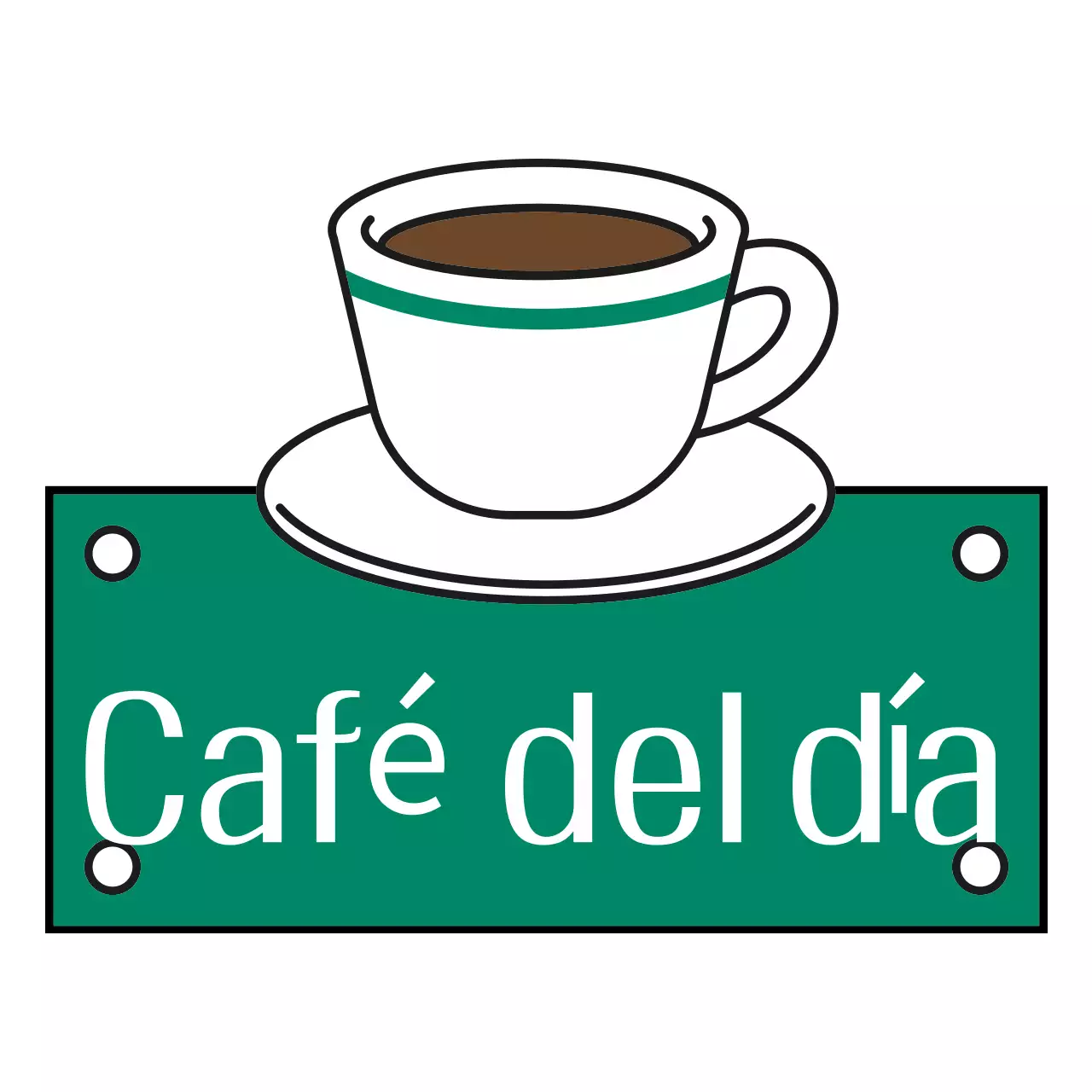 Promocionar una sencilla cafetería con una taza de café en un cartel