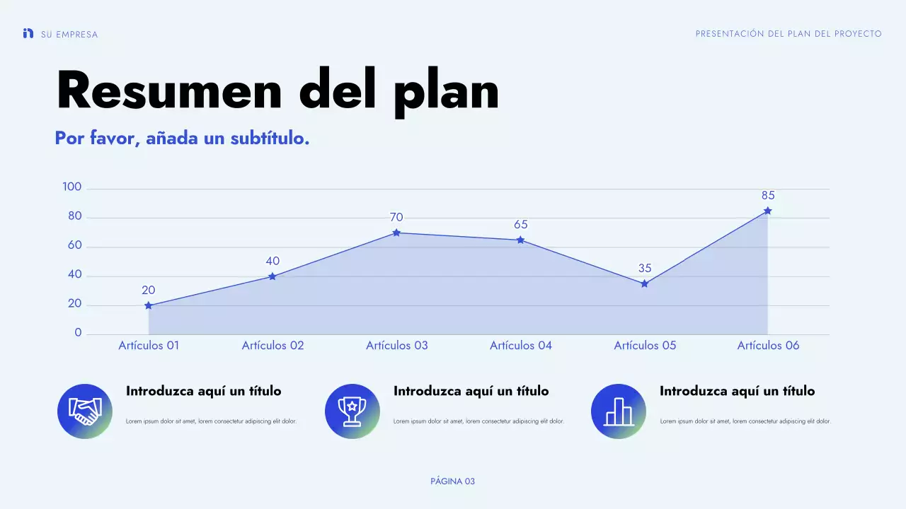verde azul presentación de proyecto moderno