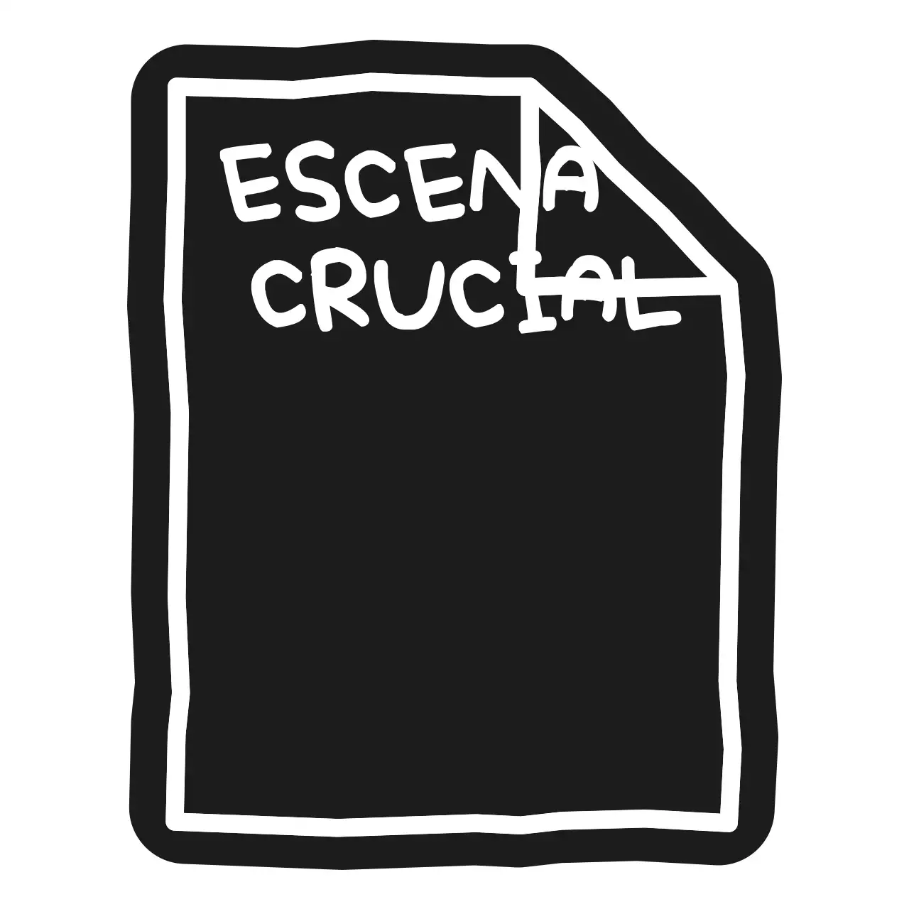 Una simple nota con un papel dibujado con trazos torpes