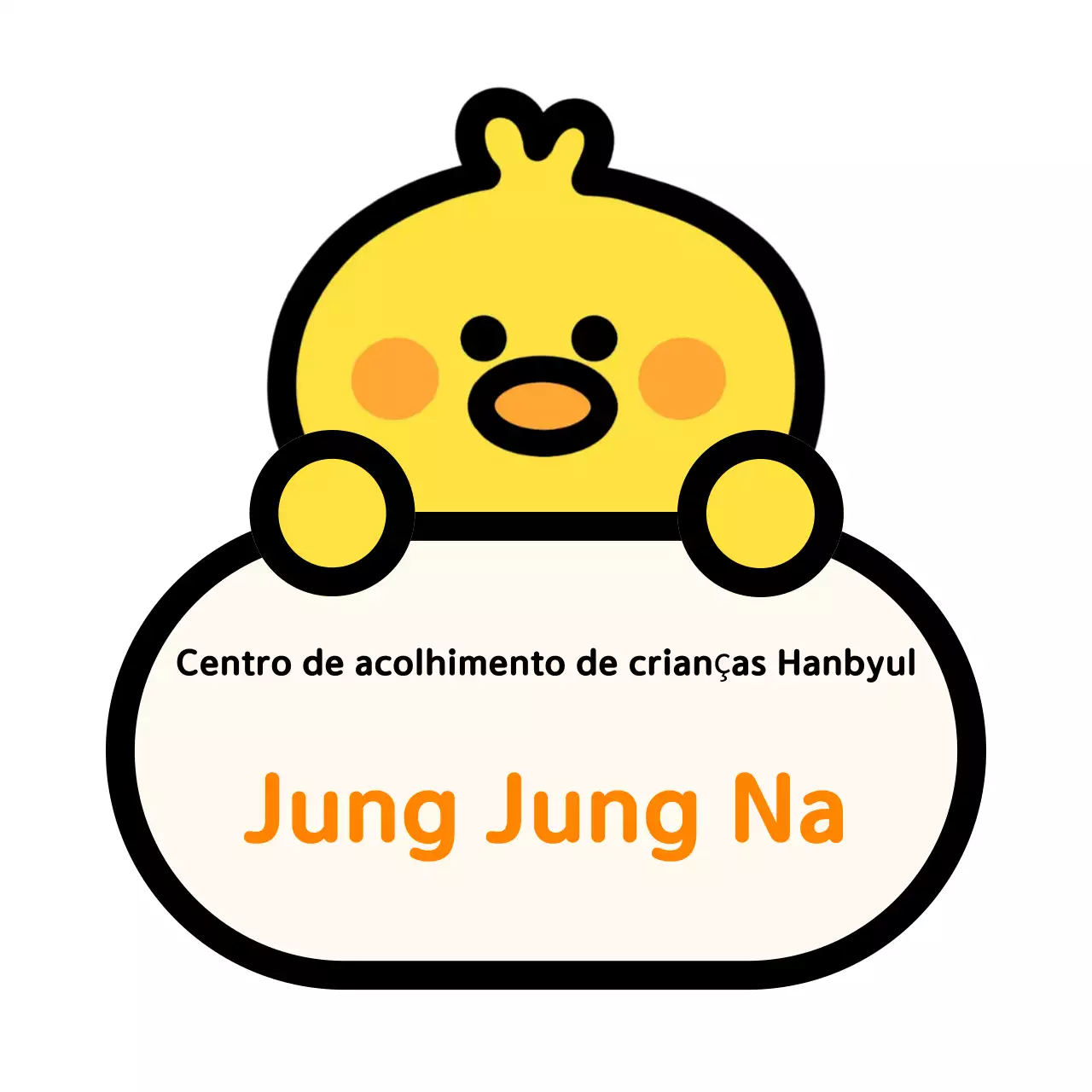 Logótipo de creche com ilustrações de animais engraçados