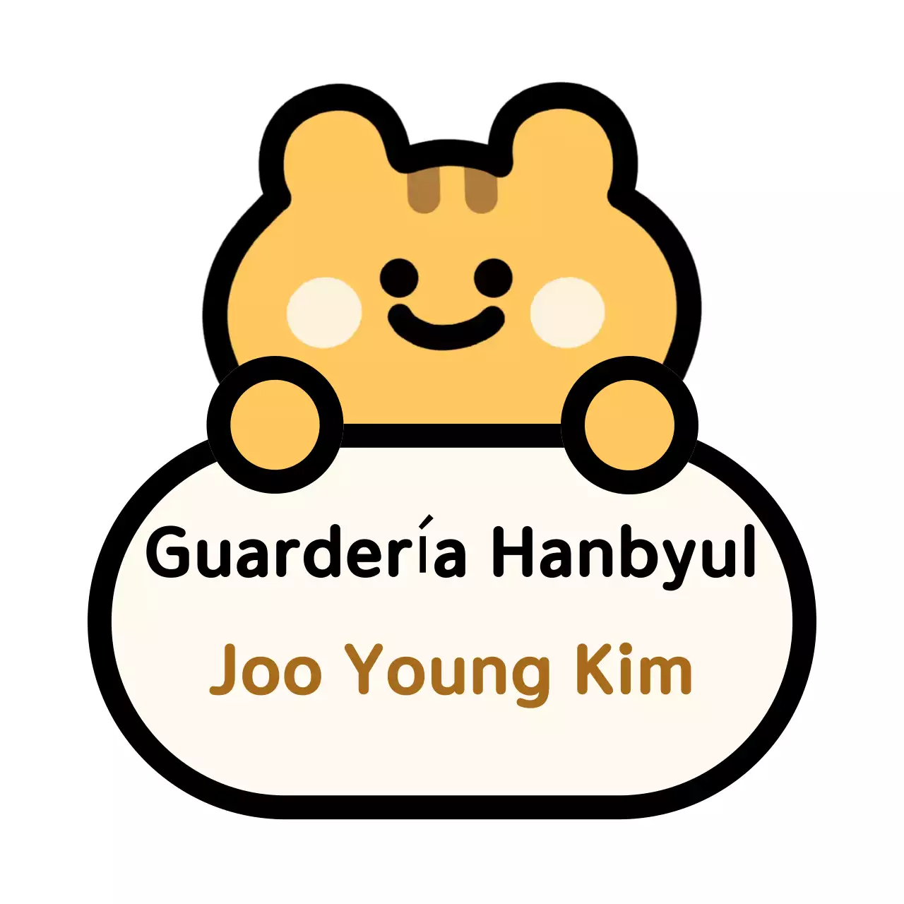 Logotipo de guardería con simpáticas ilustraciones de animales