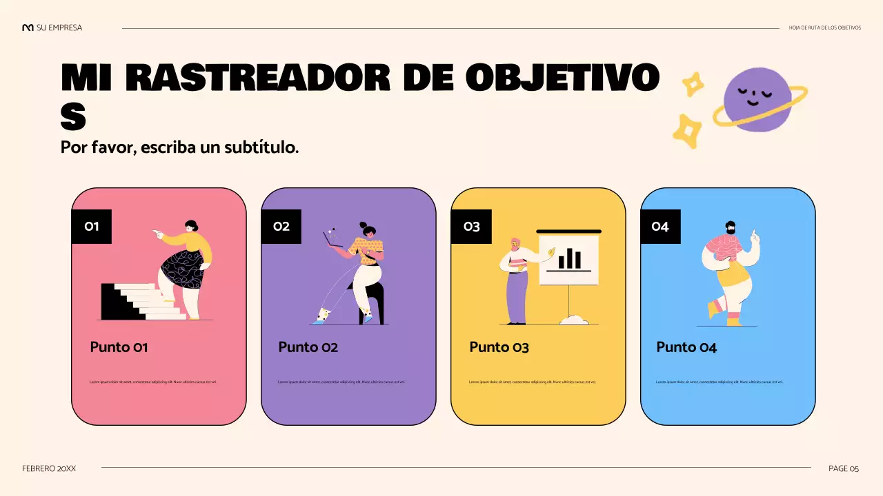 black cute presentación lúdica de la hoja de ruta