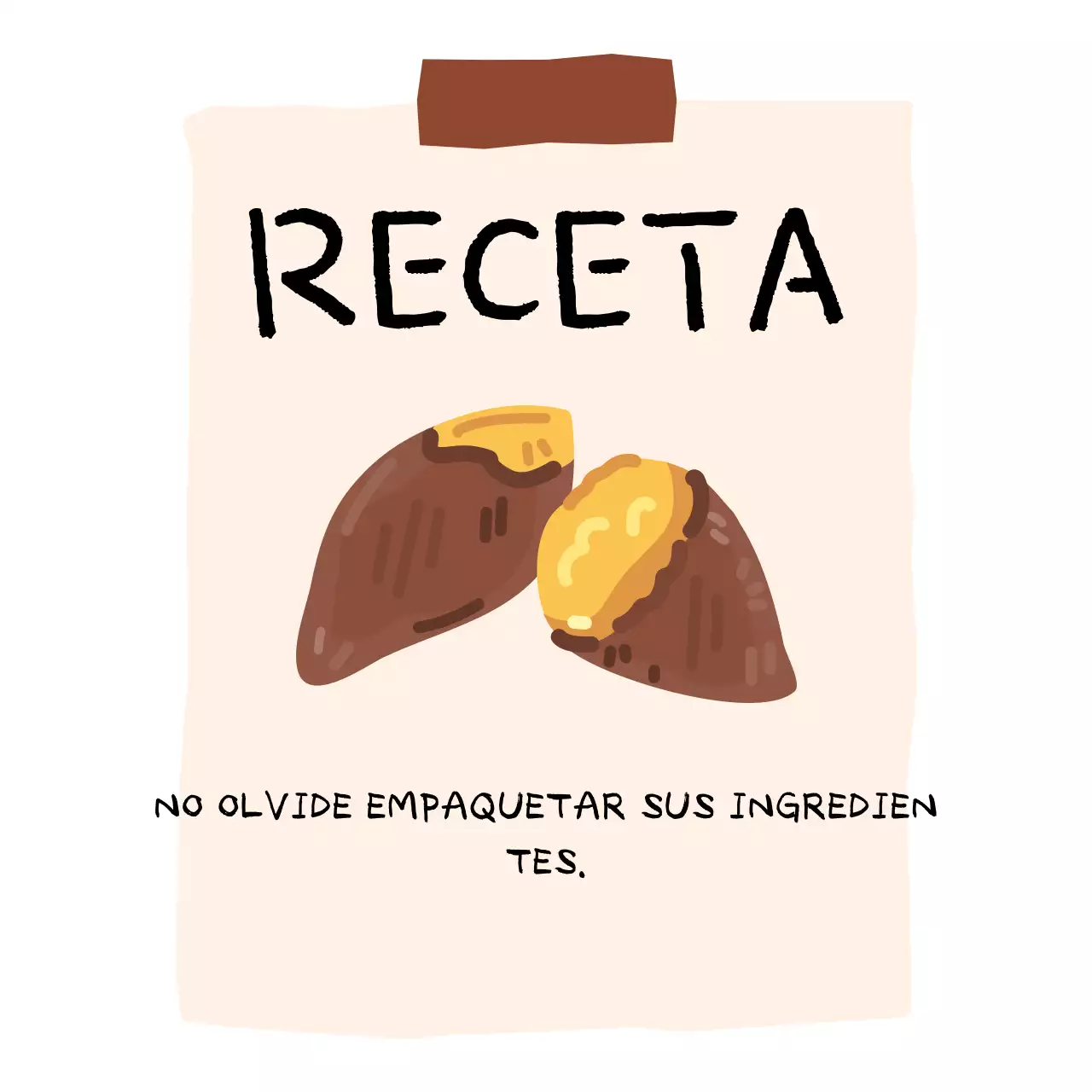 Instrucciones de cocina sencillas en beige