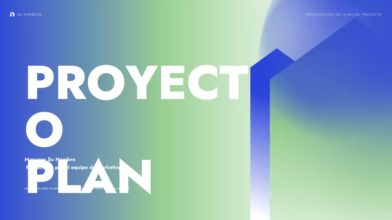 verde azul presentación de proyecto moderno