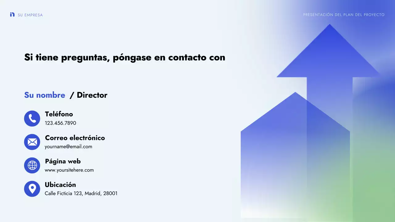 verde azul presentación de proyecto moderno