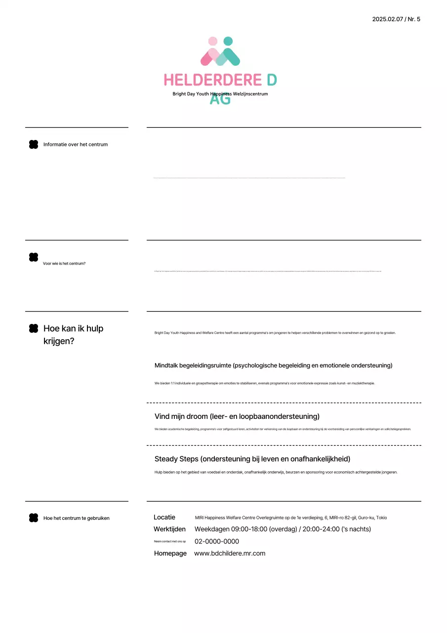 Eenvoudige aankondigingen met lijnen