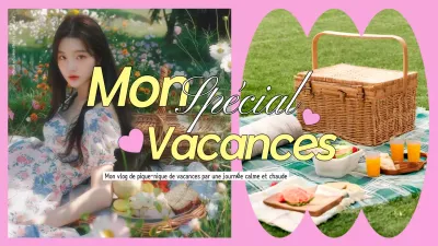 Tendances en rose et jaune Ma housse de pique-nique spéciale vacances