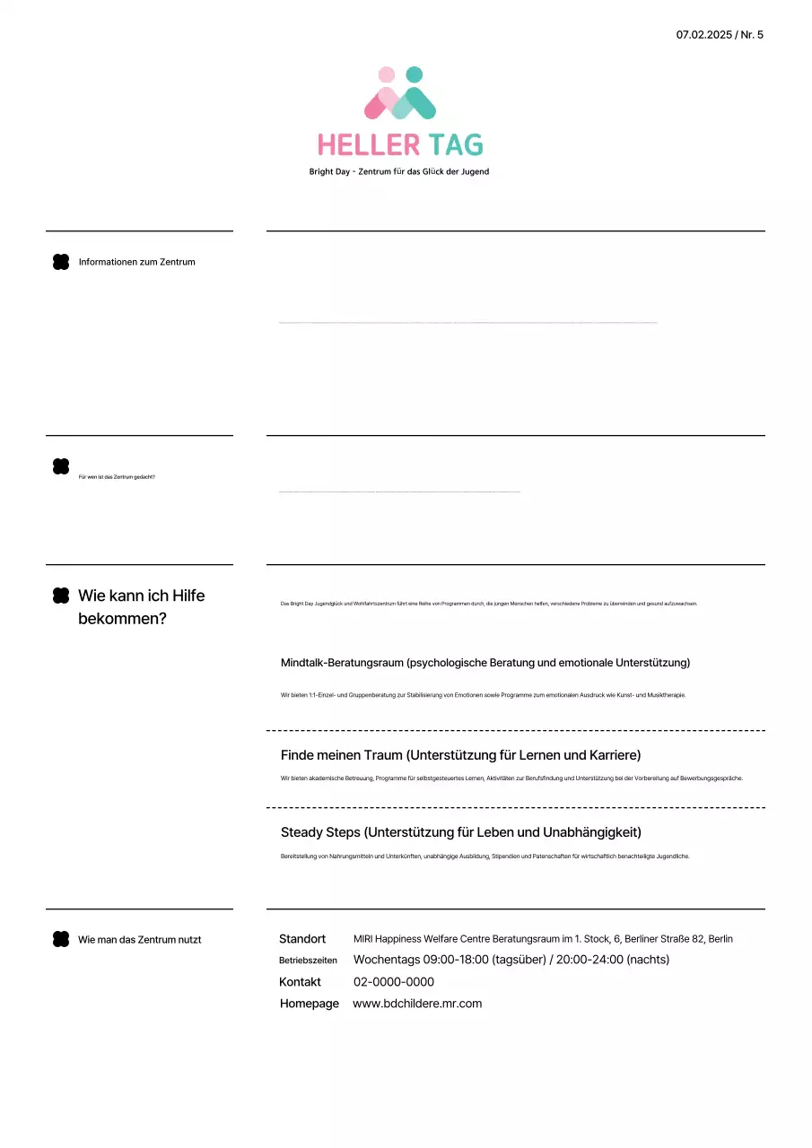 Einfache Ansagen mit Linien