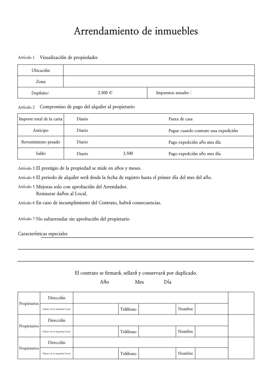 Documentación básica de contratos inmobiliarios