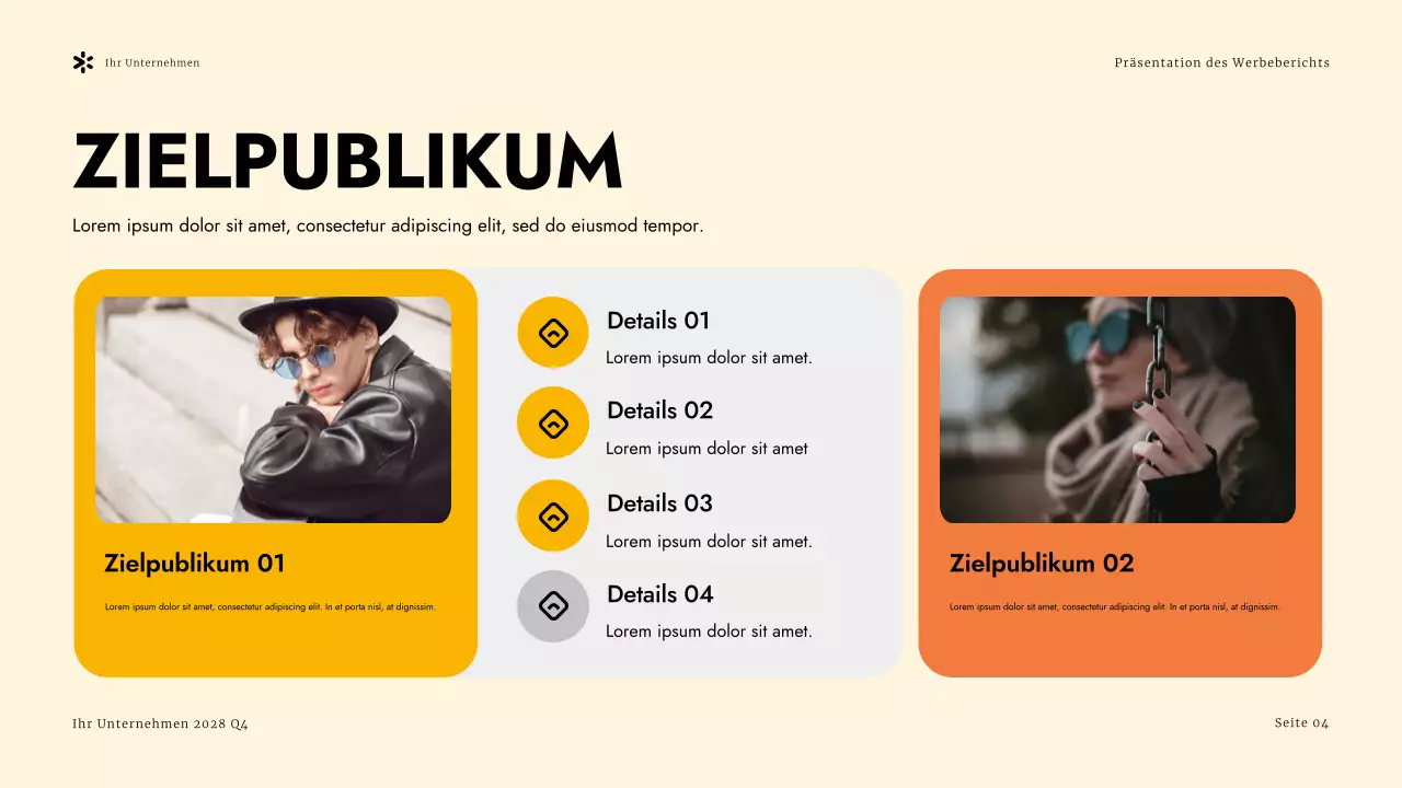 Yellow Modern Advertising Bericht Präsentation