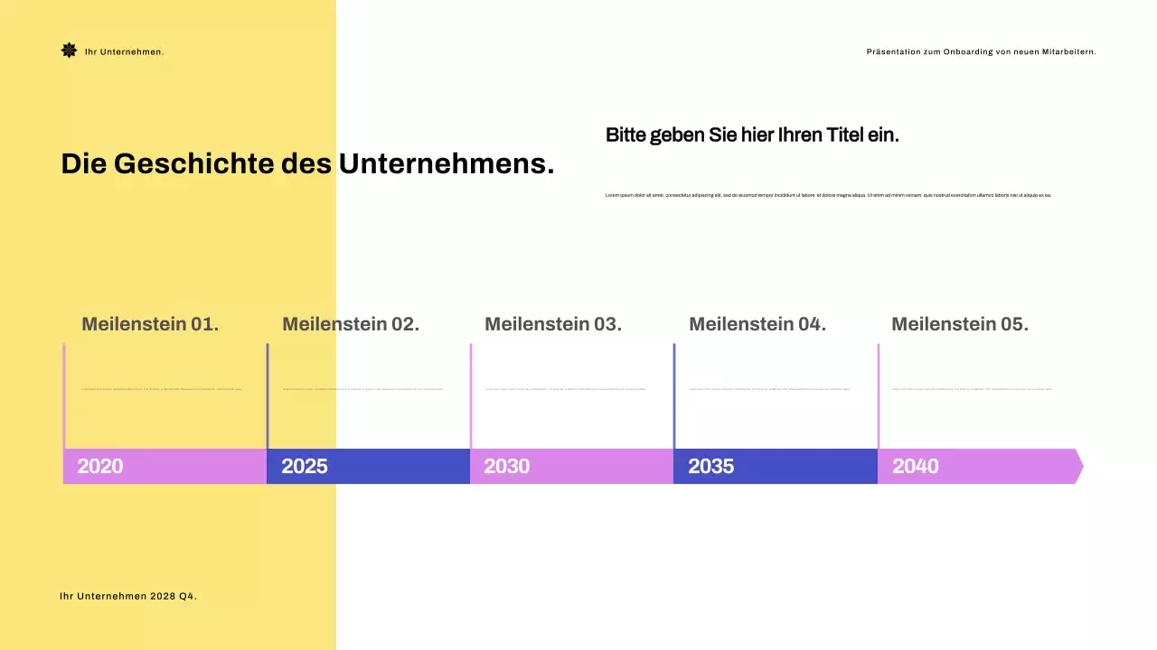 Blue Modern Onboarding Guide Präsentation
