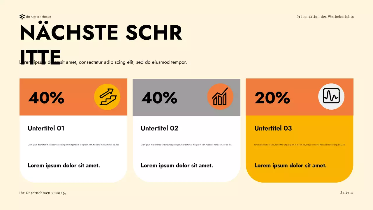 Yellow Modern Advertising Bericht Präsentation