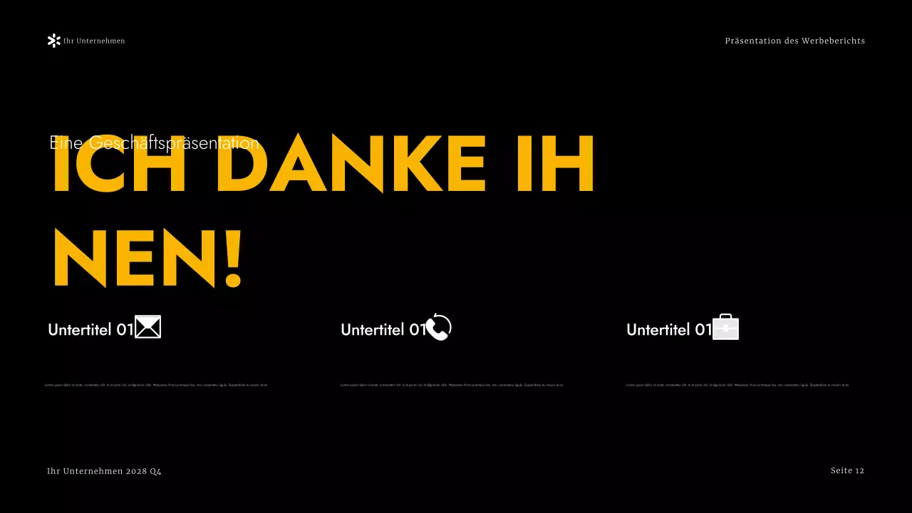 Yellow Modern Advertising Bericht Präsentation