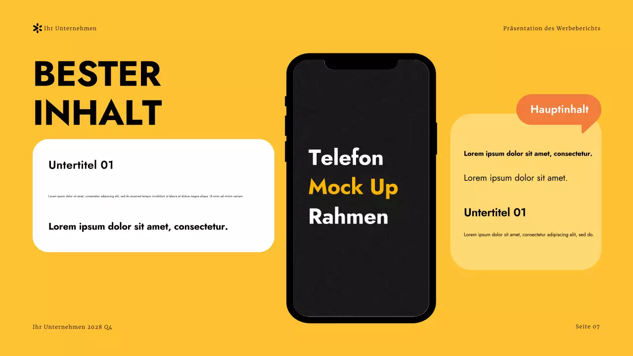 Yellow Modern Advertising Bericht Präsentation