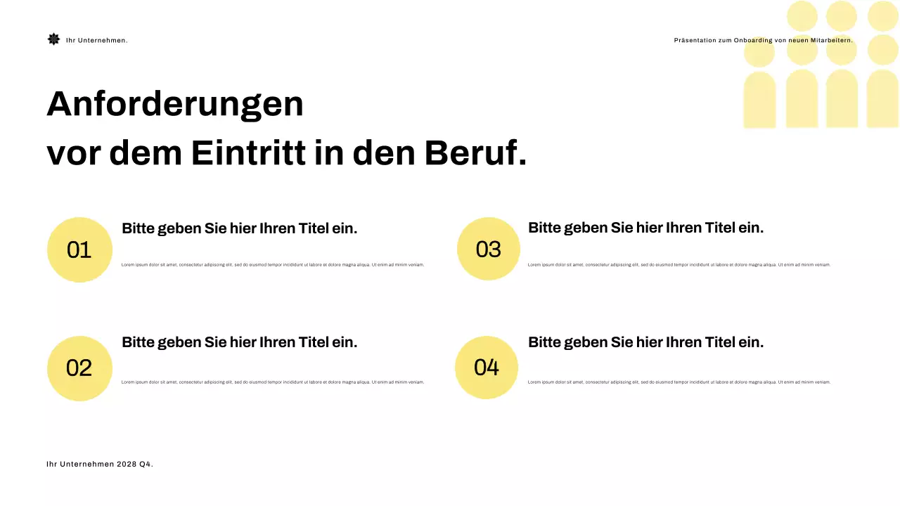 Blue Modern Onboarding Guide Präsentation