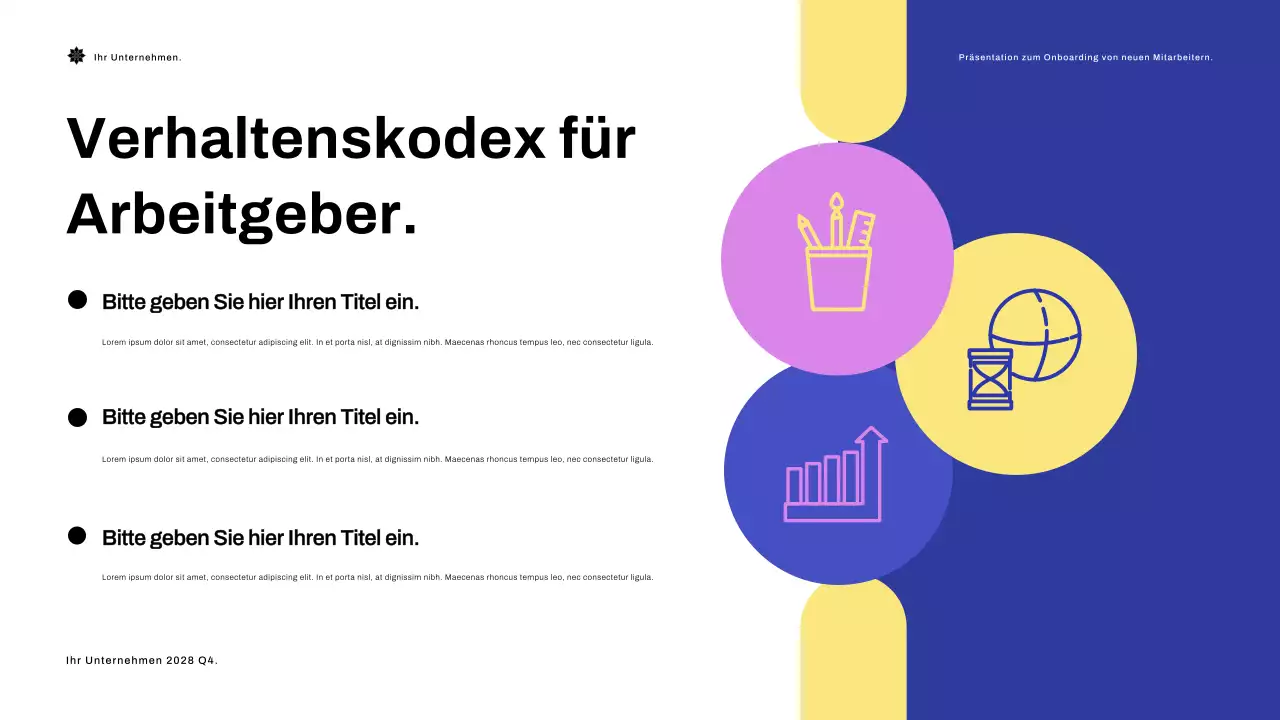 Blue Modern Onboarding Guide Präsentation