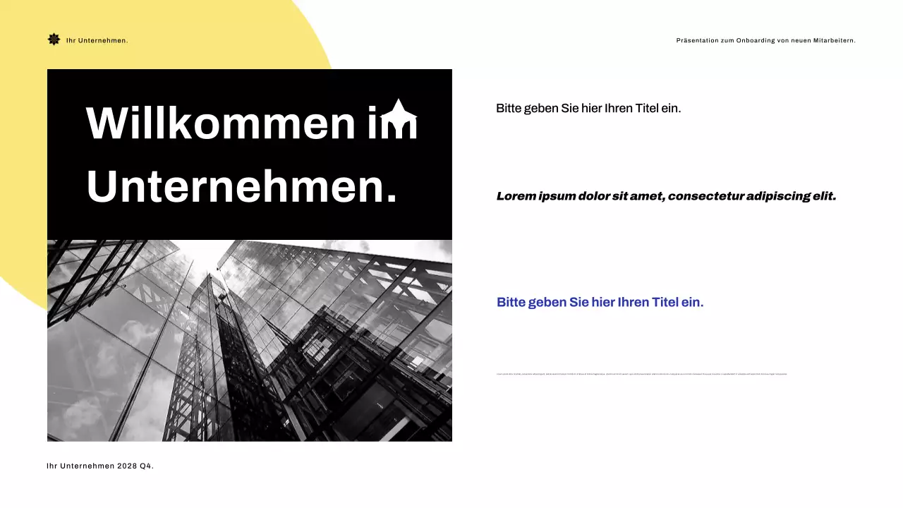 Blue Modern Onboarding Guide Präsentation