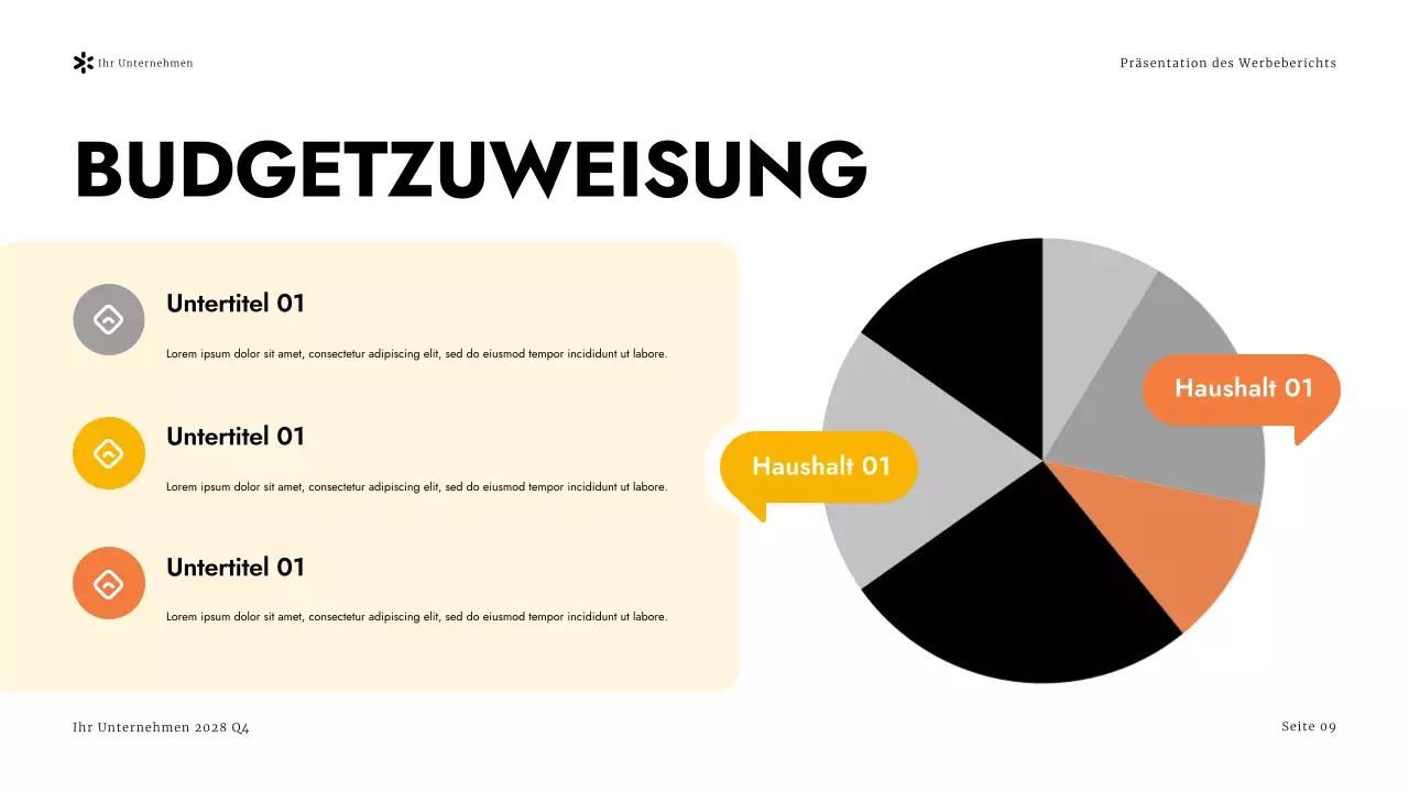 Yellow Modern Advertising Bericht Präsentation