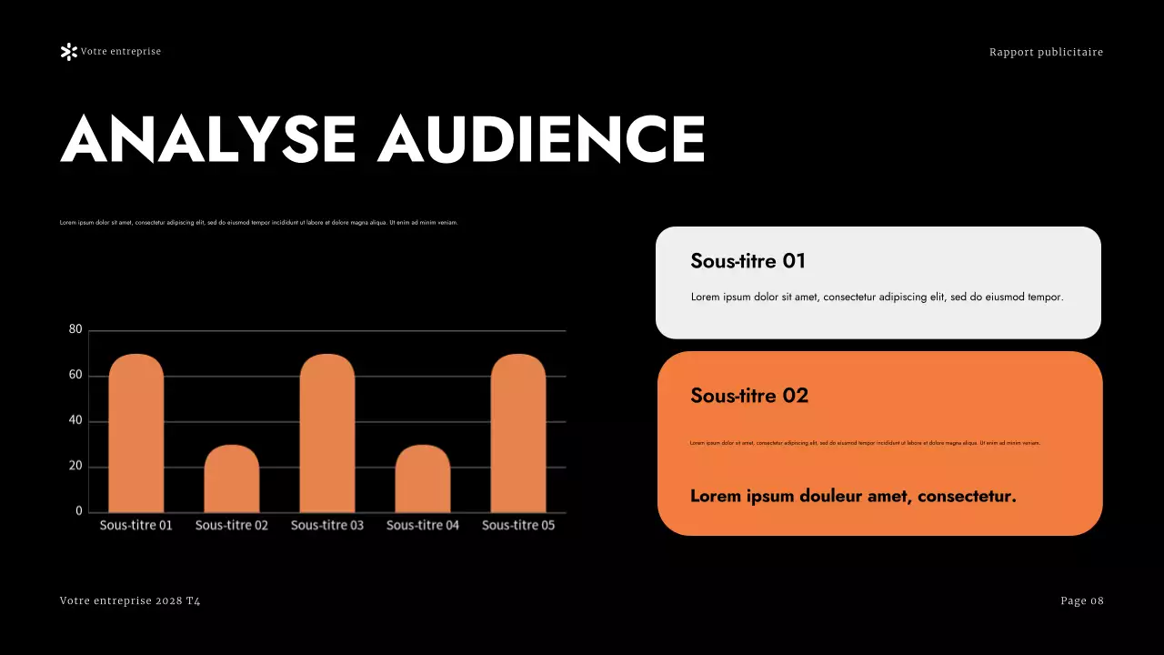 Présentation du rapport sur la publicité moderne jaune