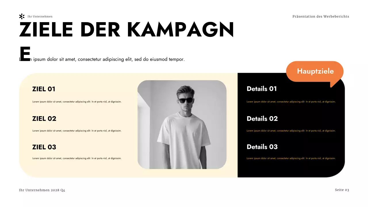 Yellow Modern Advertising Bericht Präsentation