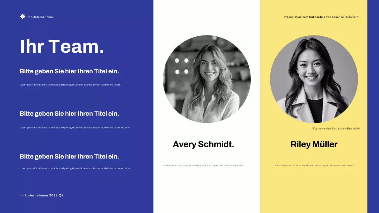 Blue Modern Onboarding Guide Präsentation
