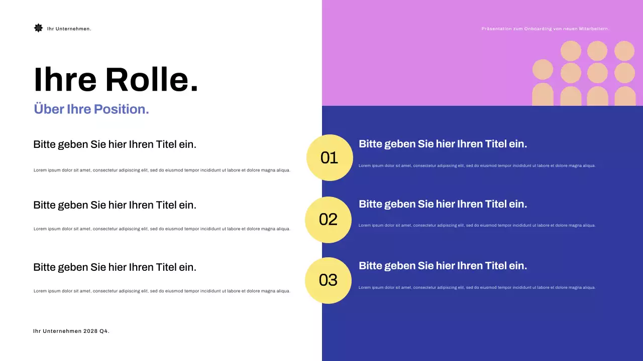 Blue Modern Onboarding Guide Präsentation