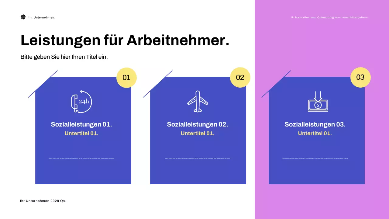 Blue Modern Onboarding Guide Präsentation