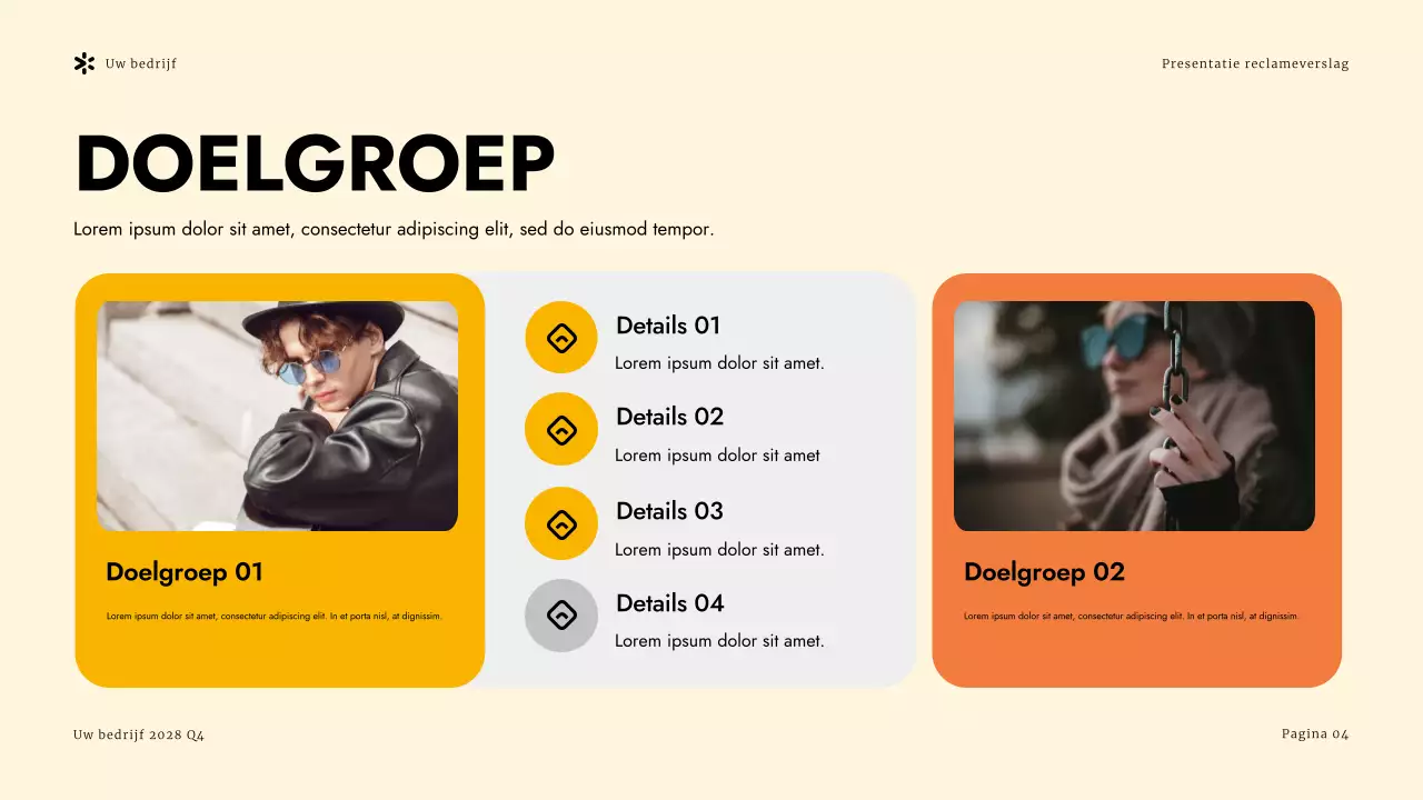 Yellow Modern Advertising Verslag Presentatie