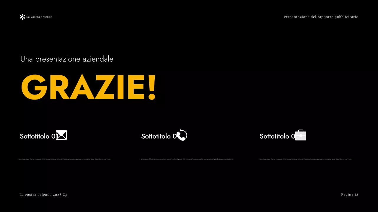 Presentazione del rapporto sulla pubblicità moderna in giallo