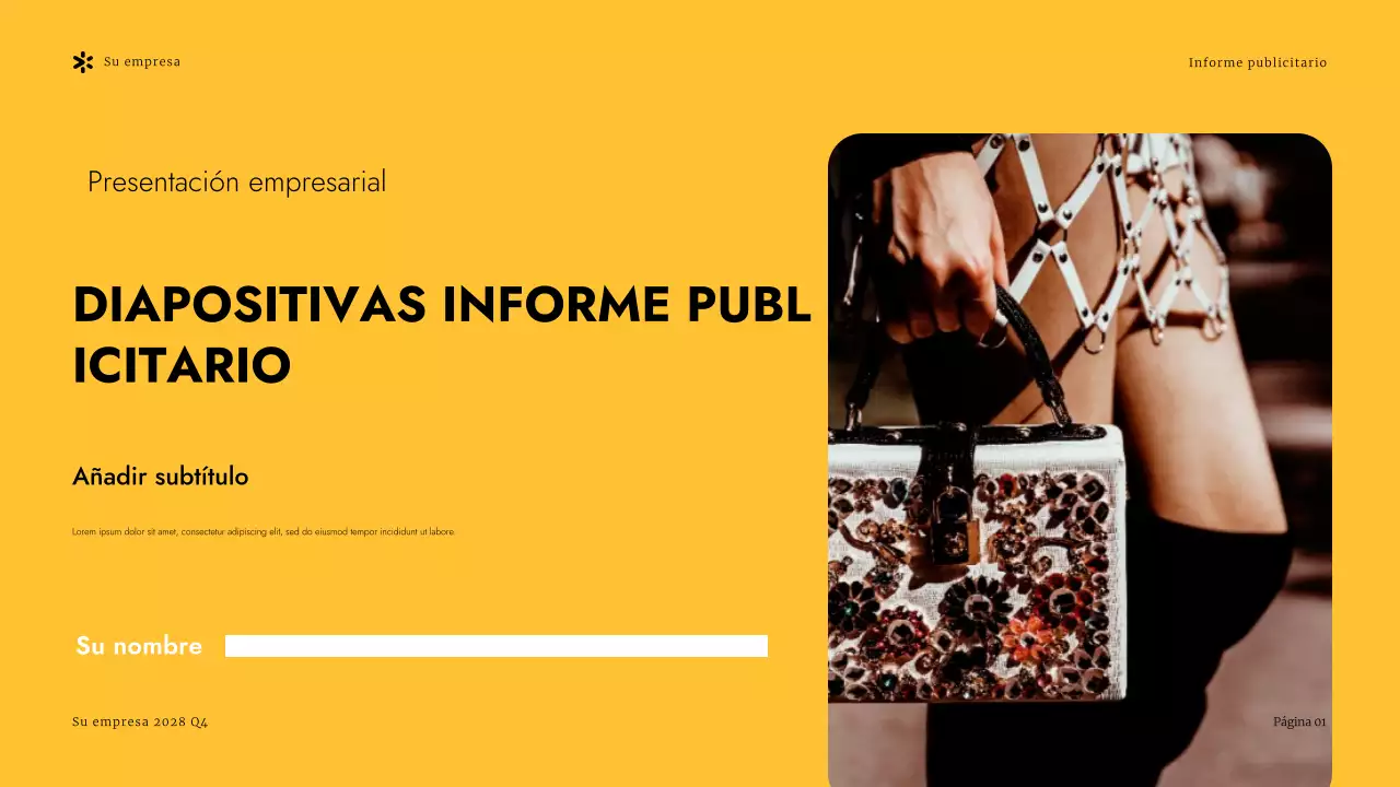 Presentación del informe Yellow Modern Advertising