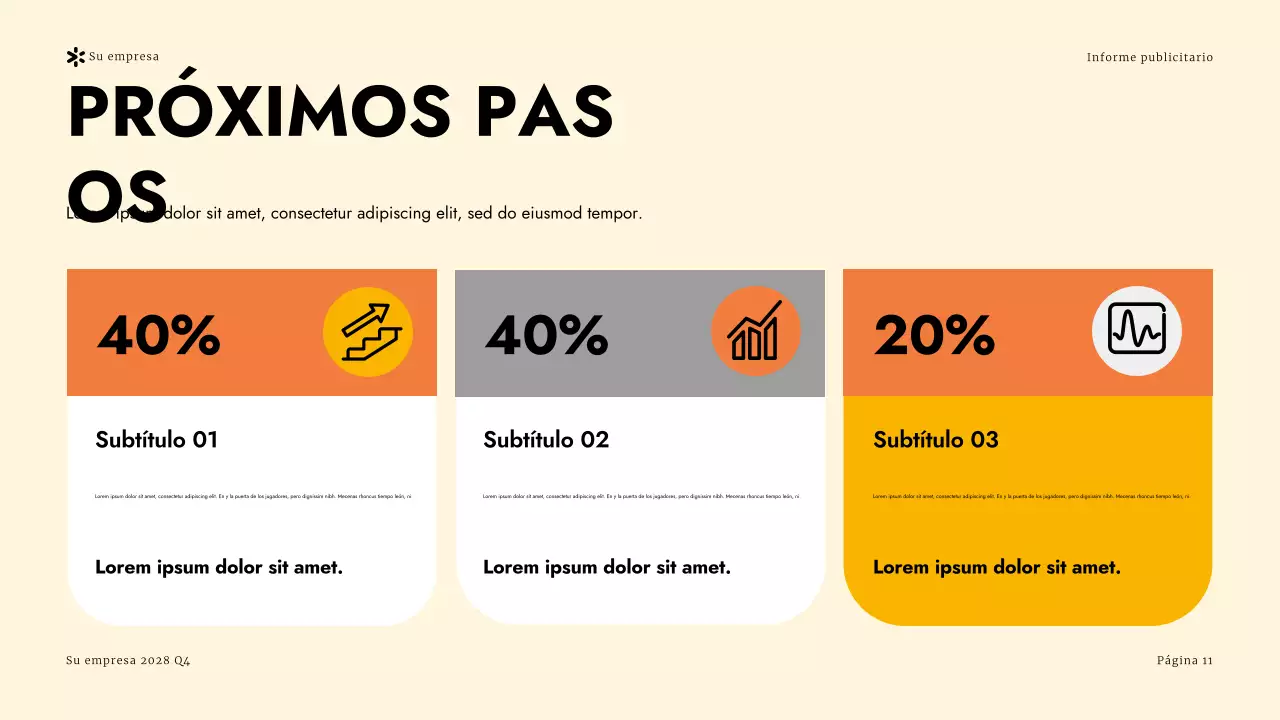 Presentación del informe Yellow Modern Advertising