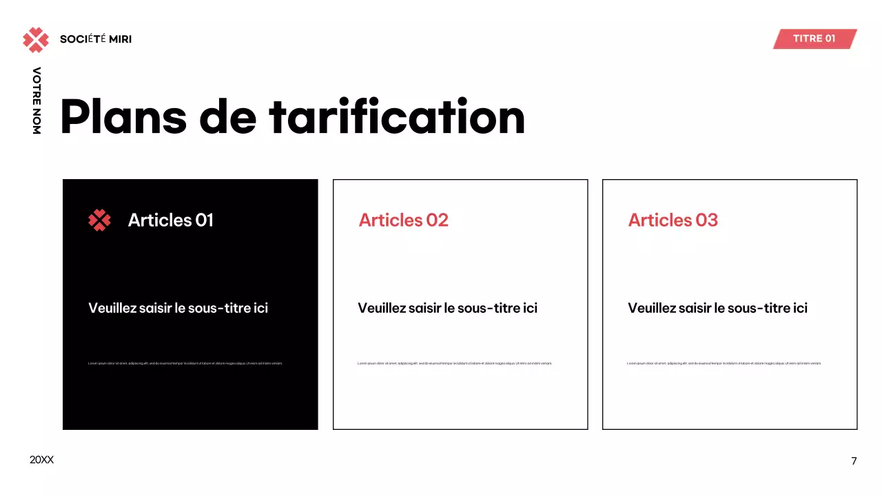 Plan d'affaires moderne noir