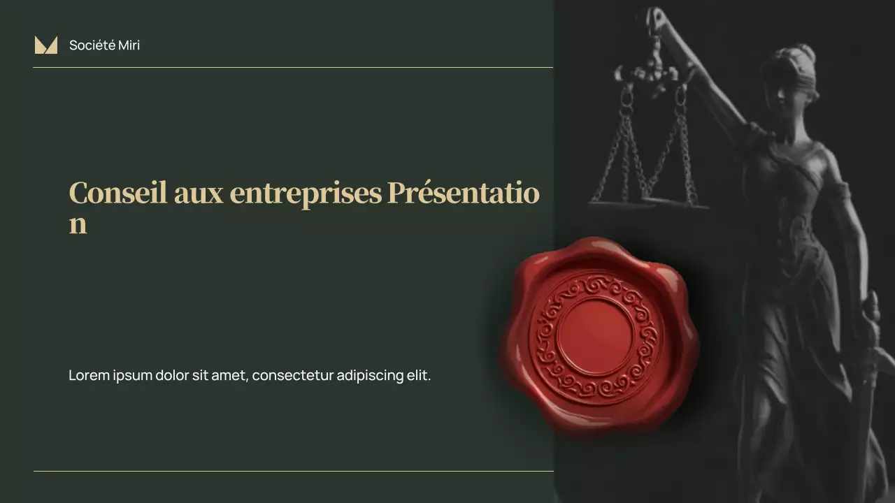 Présentation d'entreprise classique rouge
