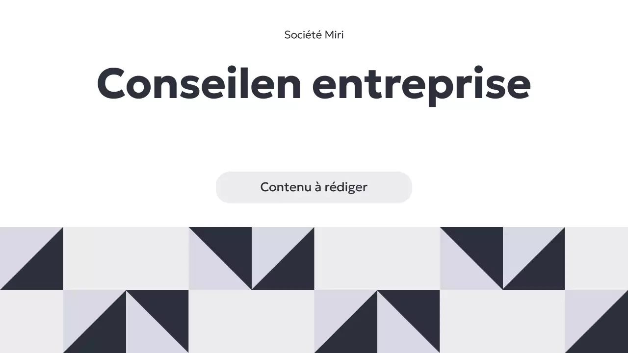 Présentation d'entreprise géométrique grise