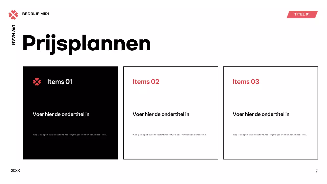 Zwart Modern Ondernemingsplan