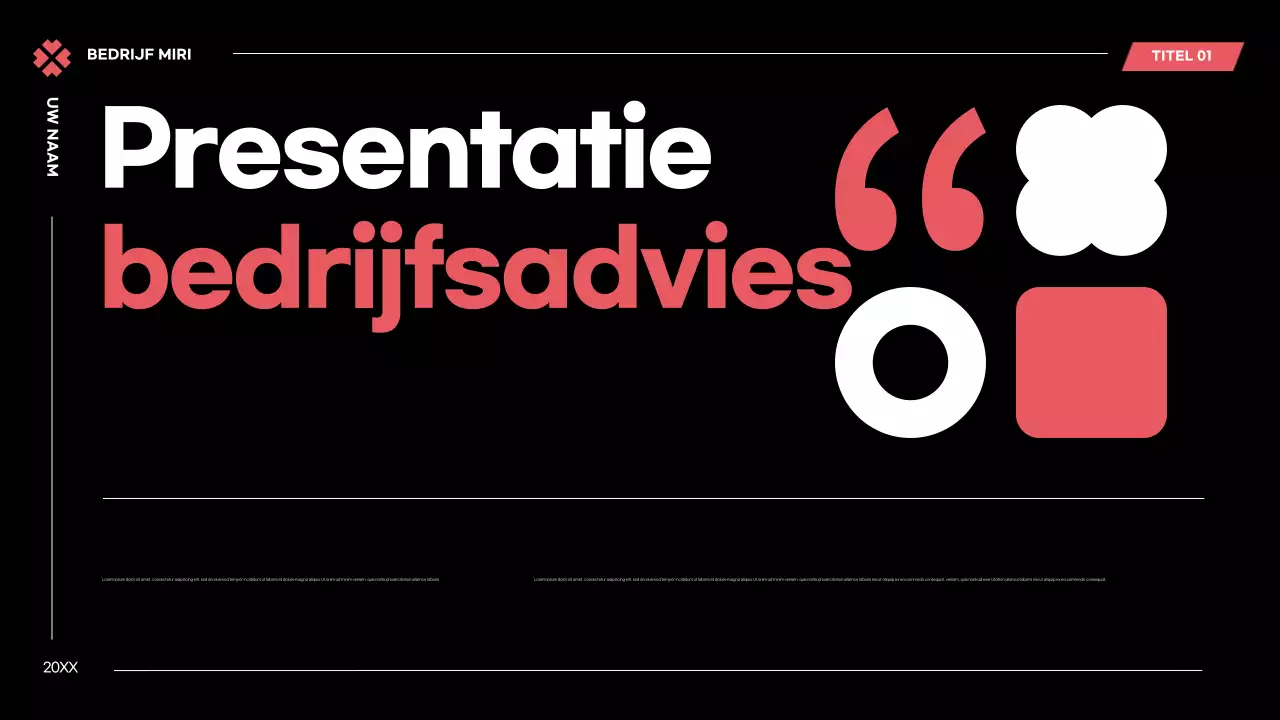 Zwart Modern Ondernemingsplan