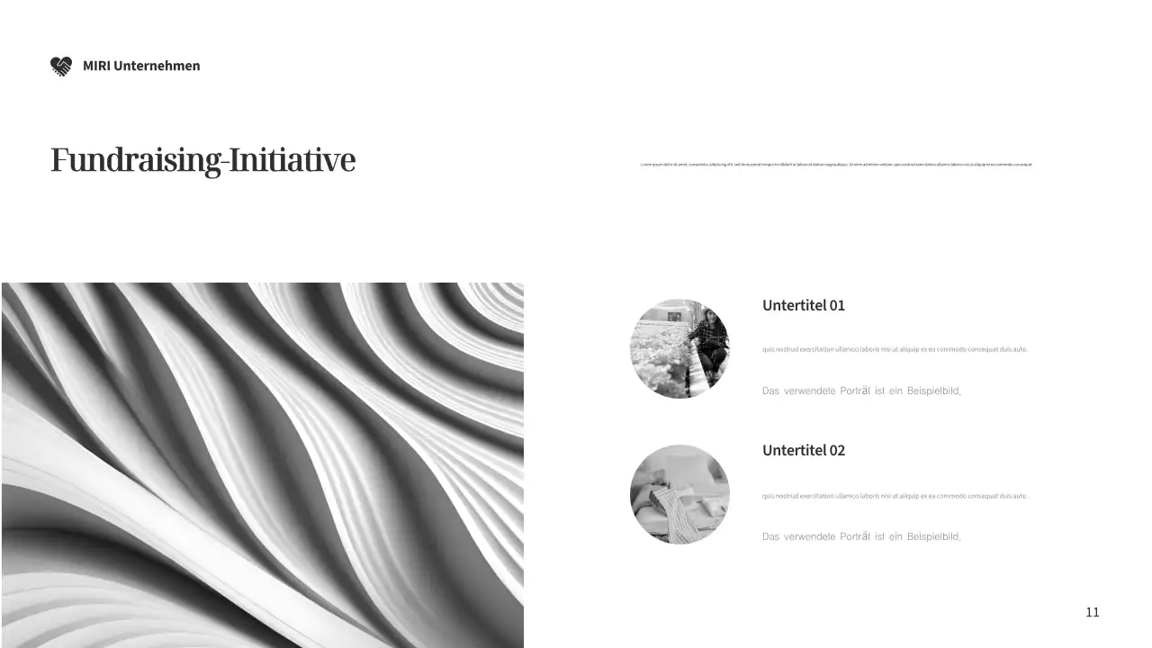 Modernes Fundraising-Dokument in Silber