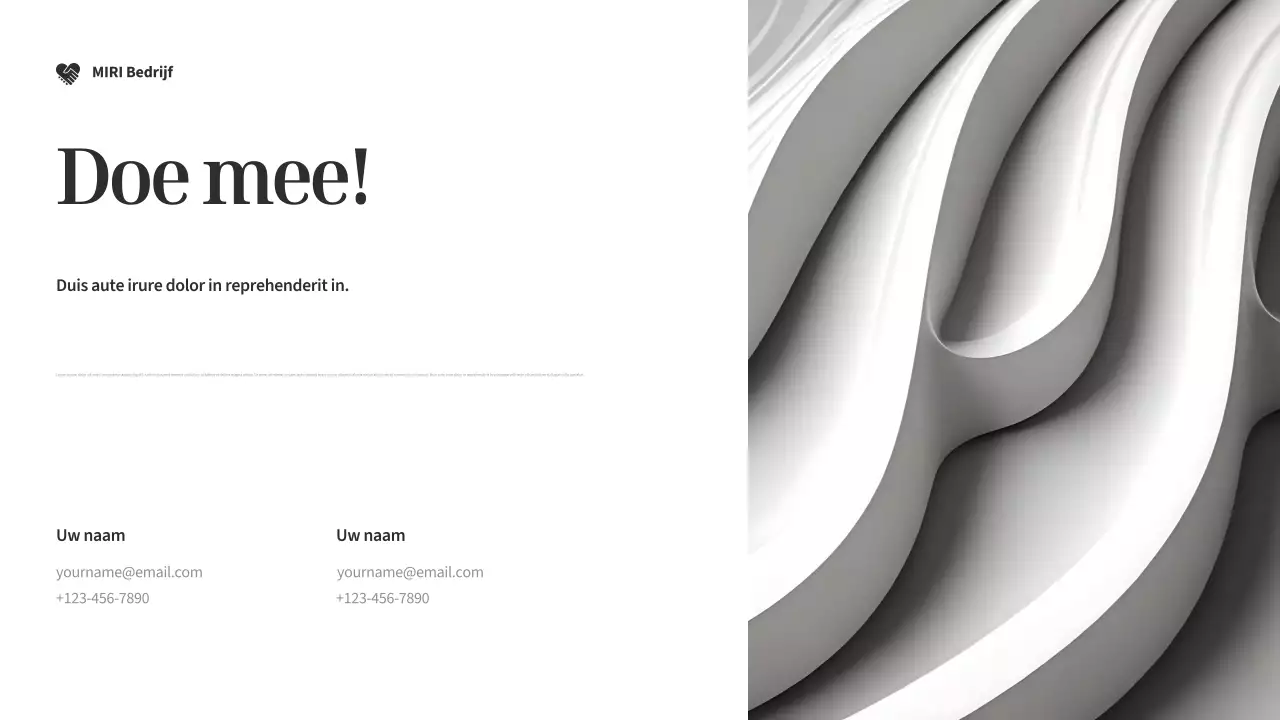 Zilver Modern Fondsenwerving Document