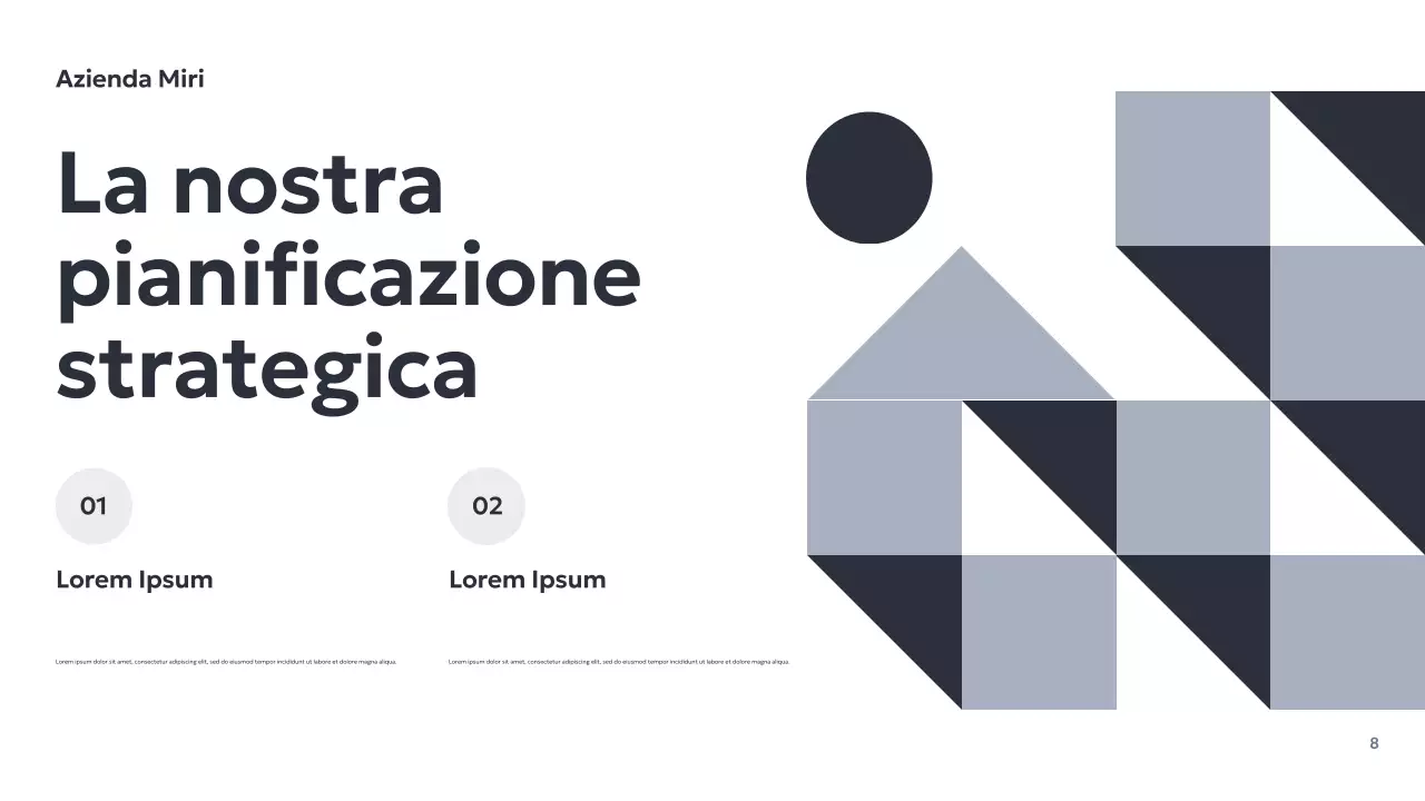 Presentazione aziendale geometrica grigia
