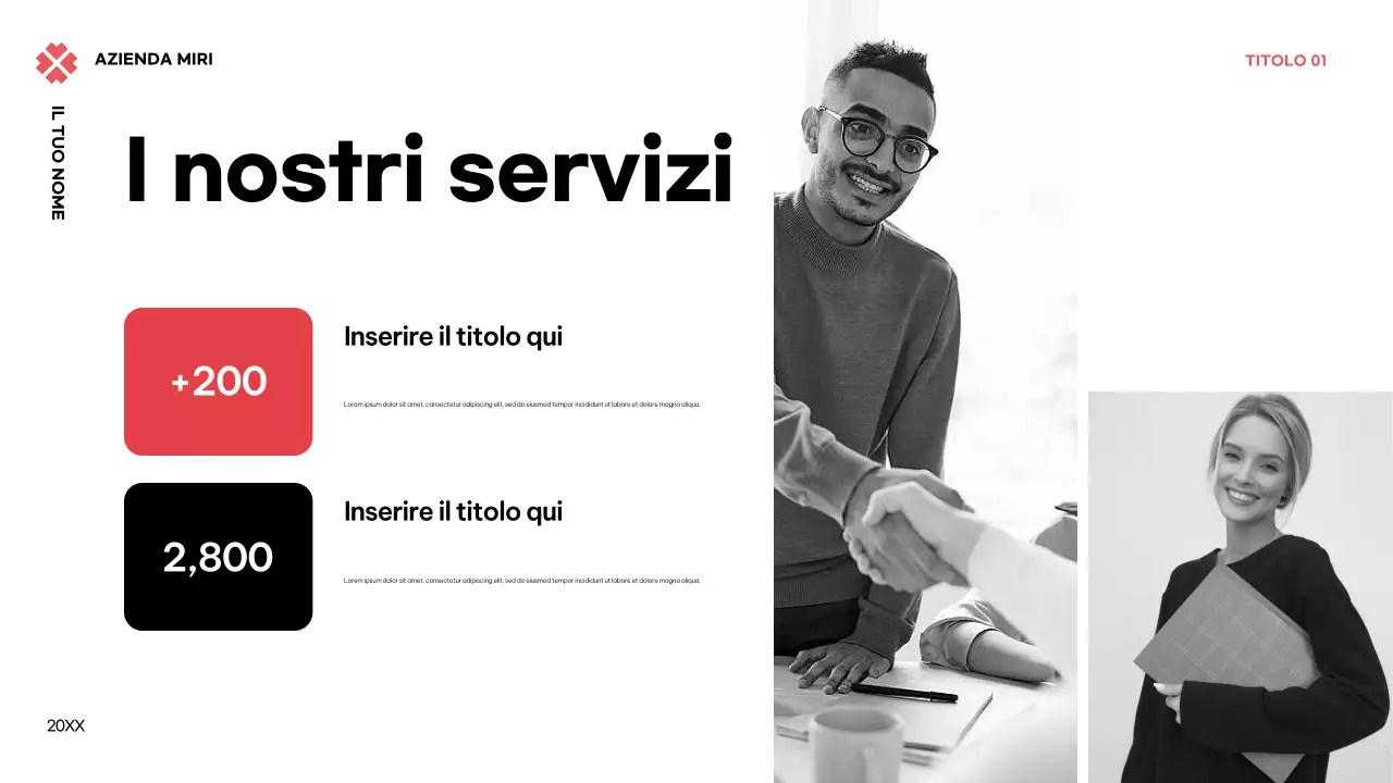 Piano aziendale nero moderno