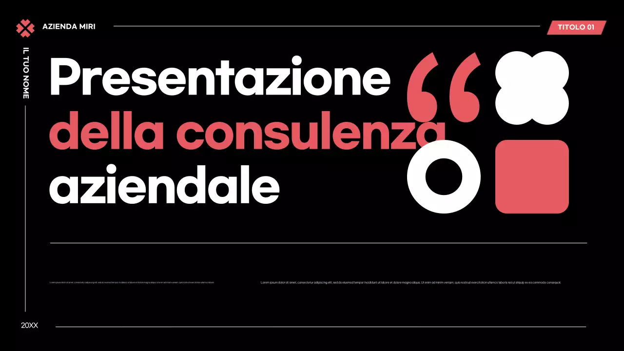 Piano aziendale nero moderno