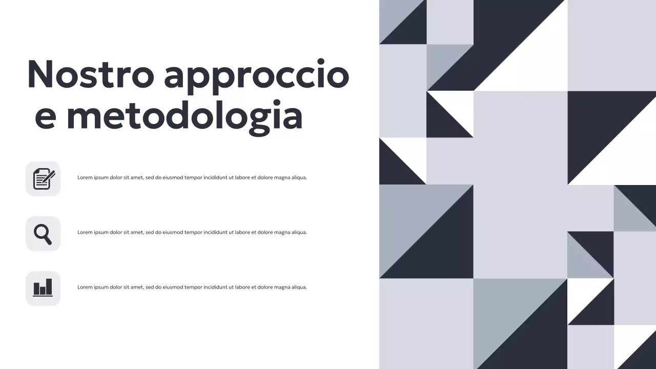 Presentazione aziendale geometrica grigia